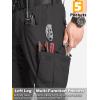 Pantalon de travail tactique extensible pour hommes CARWORNIC Flex Ripstop résistant à l&rsquo;eau EDC Utility Hiking Cargo Pants avec 12 poches (noir)