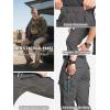 Pantalon de travail tactique robuste pour hommes CARWORNIC Flex Ripstop Water Resistant EDC Cargo Pants de randonnée avec 12 poches (Gris foncé)