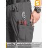 Pantalon de travail tactique robuste pour hommes CARWORNIC Flex Ripstop Water Resistant EDC Cargo Pants de randonnée avec 12 poches (Gris foncé)