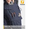 Pantalon de travail tactique robuste pour hommes CARWORNIC Flex Ripstop Water Resistant EDC Cargo Pants de randonnée avec 12 poches (Navy Blue)