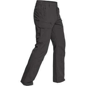 CARWORNIC Men’s Quick Dry Tactical Hiking Pants Flex Water Resistant Lightweight Outdoor Fishing Cargo Work Pants 9 Pockets(Black)
