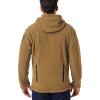 Veste à capuche militaire tactique pour hommes CARWORNIC Chaud Multi-Pockets en manteau à capuchon extérieur (Khaki)